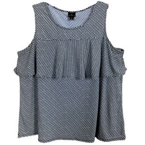 Worthington Women's Sleeveless Blouse Ruffle Size 3X Casual